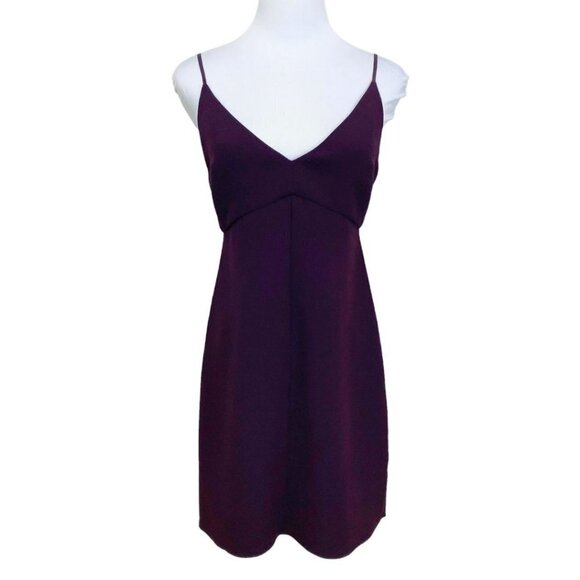 ARITZIA WILFRED PLUM SPAGHETTI SLEEVES MINI DRESS - 4 - Picture 1 of 9